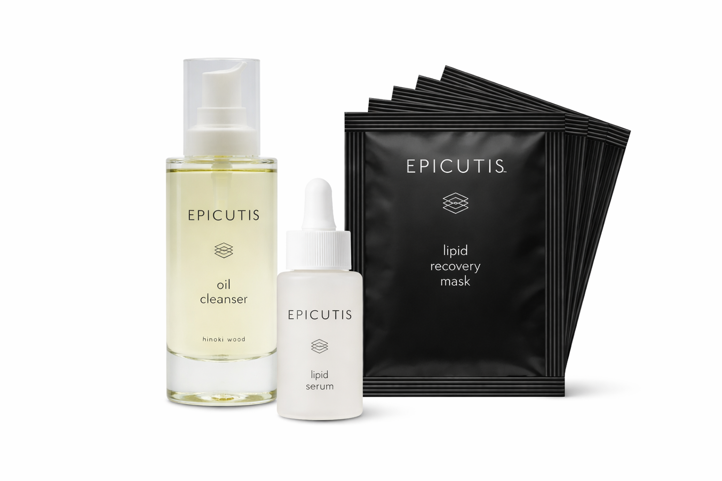 Epicutis Recovery Essentials - Lipid Serum, Oil Cleanser & Recovery Mask Bundle