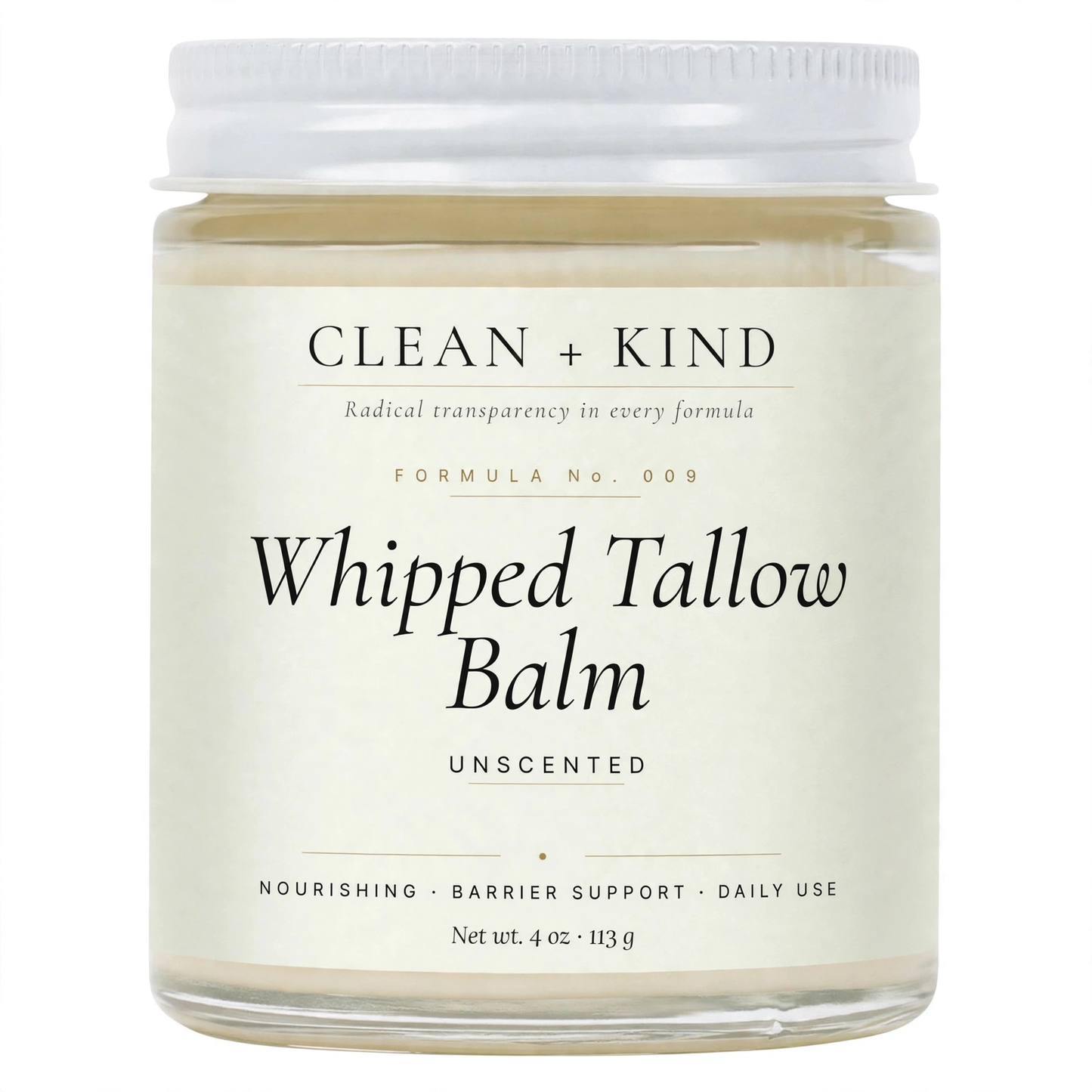 Whipped Tallow Honey Balm — Grass-Fed Tallow & 272 MGO Manuka Honey, 4 oz
